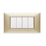 Placca Plana 4 moduli 14654.22 champagne opaco