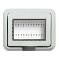 placca stagna IP55 grigia per living light 3 posti 24603