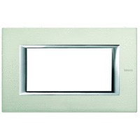 placca axolute 4P alluminio spazzolato HA4804XC Bticino