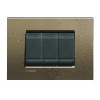 Placca Living Light square LNA4804SQ Bticino Quadra 4 posti