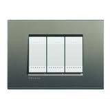Placca Living Light avenue LNA4807AE Bticino Quadra 7 posti