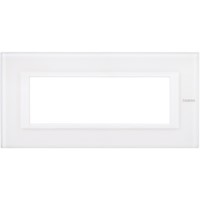 placca axolute HA4806VBB 6P vetro bianco