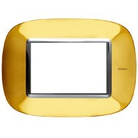 Bticino placca axolute oro lucido HB4803OR 3 posti
