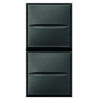 Pulsante Axolute scuro - HS4036 - doppio pulsante 1P NO 10A