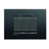 Placca Living Light antracite LNA4804AR  Bticino Quadra 4 posti