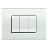 Placca Living Light bianca LNA4803BI  Bticino Quadra