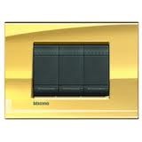 Placca Living Light oro freddo LNA4804OA Bticino Quadra 4 posti