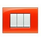 Placca Living Light arancio LNA4807OD Bticino Quadra 7 posti