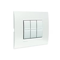 Placca Living Light Air Bianco Puro  LNC4803BN 3P Bticino