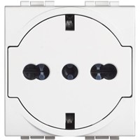Presa Unel e bipasso 10/ 16A Living Light Bticino N4140/16F flat