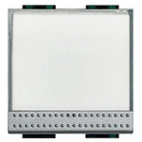 Bticino Livinglight pulsante 1 P (NO) + targa portanome illuminabile NT4040